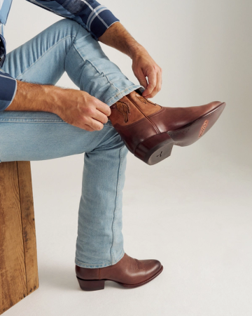 View of The Cartwright Wild Horses - Chestnut Cowhide