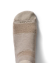 Toe view of Mid-Calf Striped Sock (2-Pack) - Grey/Orange on plain background