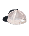 Quarterback view of Tecovas Rope Trucker - Cream / Black on plain background