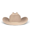 Back view of Cattleman Wool Cowboy Hat - Khaki on plain background