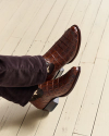 View of Men's Birthday Boot IX - Dark Cognac / Bone