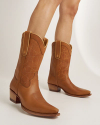 View of The Sadie - Honey / Gold Cowhide