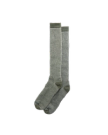 Quarterfront view of Over the Calf Merino Wool Socks (2-Pack) - Olive on plain background