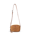 Front view of Flower Mini Crossbody - Cashew on plain background