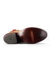 Sole view of The Weston - Cedar / Red Ostrich on plain background