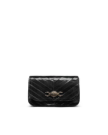Front view of Eel Concho Clutch - Midnight on plain background