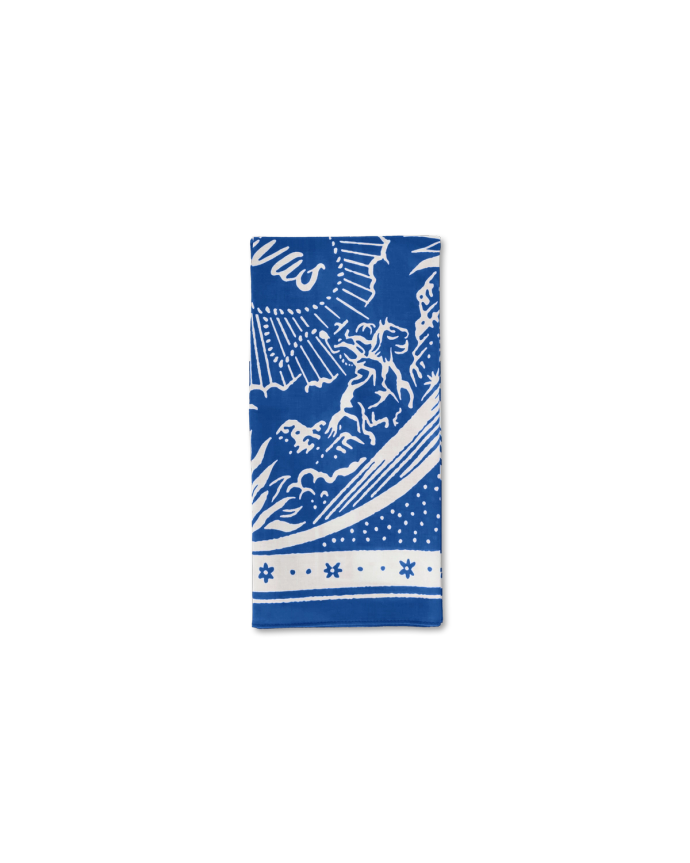 Folded view of Gameday Bandana - Navy on plain background