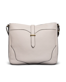 Front view of Women's Sierra Hobo Bag - Antique White on plain background