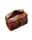 Front view of Bartlett Carrier Duffle - Cognac on plain background