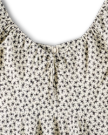 Closeup detail view of Women's L/S Mini Dress - Cream / Black