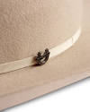 Closeup view of Cattleman Wool Cowboy Hat - Khaki
