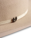 Closeup view of Cattleman Wool Cowboy Hat - Khaki