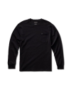 Closeup detail view of Long Sleeve Standard Issue Pocket Tee - Black