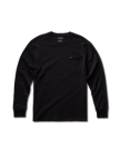 Closeup detail view of Long Sleeve Standard Issue Pocket Tee - Black