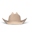 Front view of Cattleman Wool Cowboy Hat - Khaki on plain background