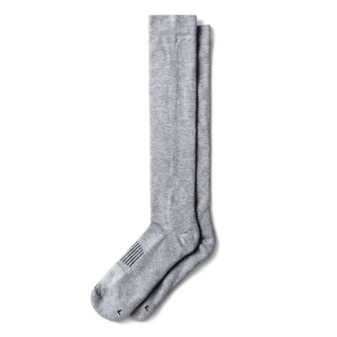 Pair view of Boot Socks - Gray on plain background