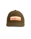 Front view of Tecovas Horns Six-Panel Performance Hat - Olive on plain background