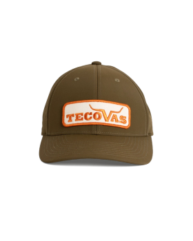 Front view of Tecovas Horns Six-Panel Performance Hat - Olive on plain background