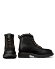 Pair view of LongHaul Waterproof Lace Up Composite Toe Work Boot - Midnight on plain background