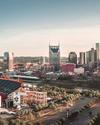 Image of the nashville skyline at sunset