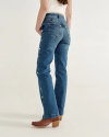 Back view of Women's Vintage High Rise Jean - Medium Wash on model