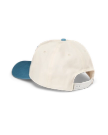 Quarterback view of See Texas Hat - White/Blue on plain background