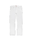Front view of Men's Slim Straight Stretch Denim - White on plain background