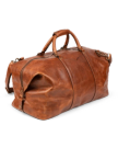 Quarterfront view of Bartlett Large Weekender in Cognac