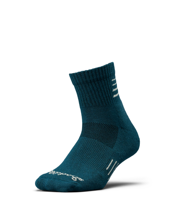 Quarterfront view of Hiker Socks (2-Pack) - Saddle Up Multi on plain background