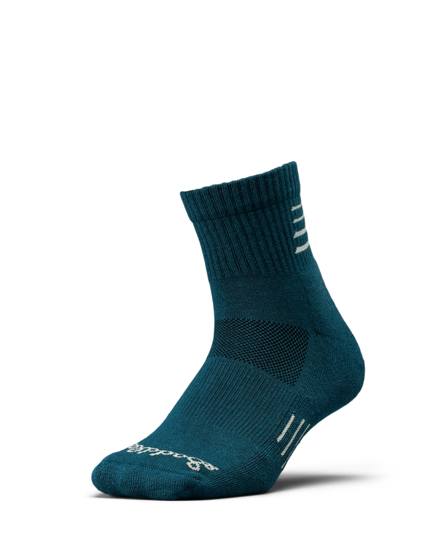 Quarterfront view of Hiker Socks (2-Pack) - Saddle Up Multi on plain background