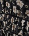 tag view of The Charlotte Top by Kristopher Brock - Black/Bone Floral close up