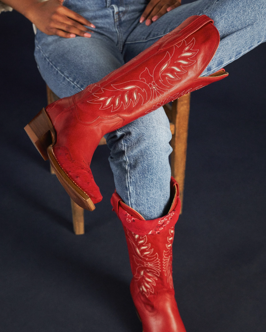 View of The Annie Eagle - Barn Red Cowhide