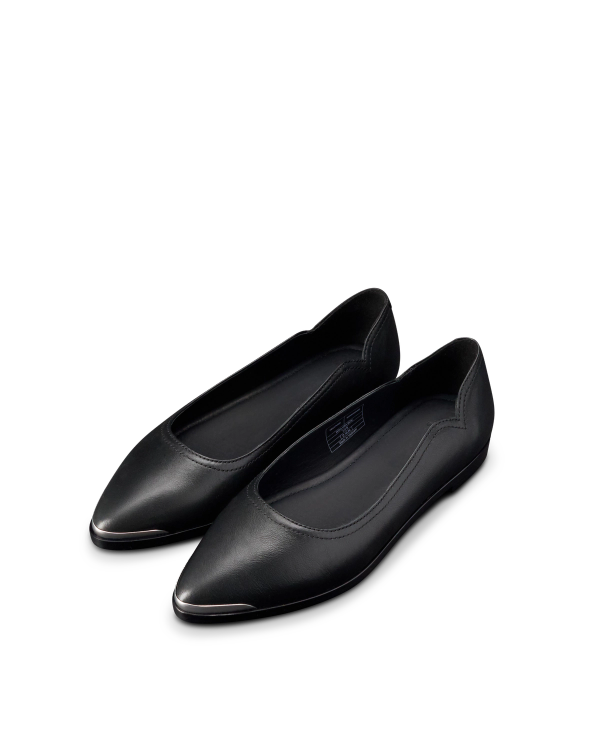 Quarterfront view of The Misty - Midnight Cowhide on plain background