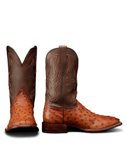 Pair view of The Emmitt II - Pecan Ostrich on plain background
