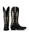 Pair view of The Annie Flame - Midnight / Bone Patent Goat / Python on plain background