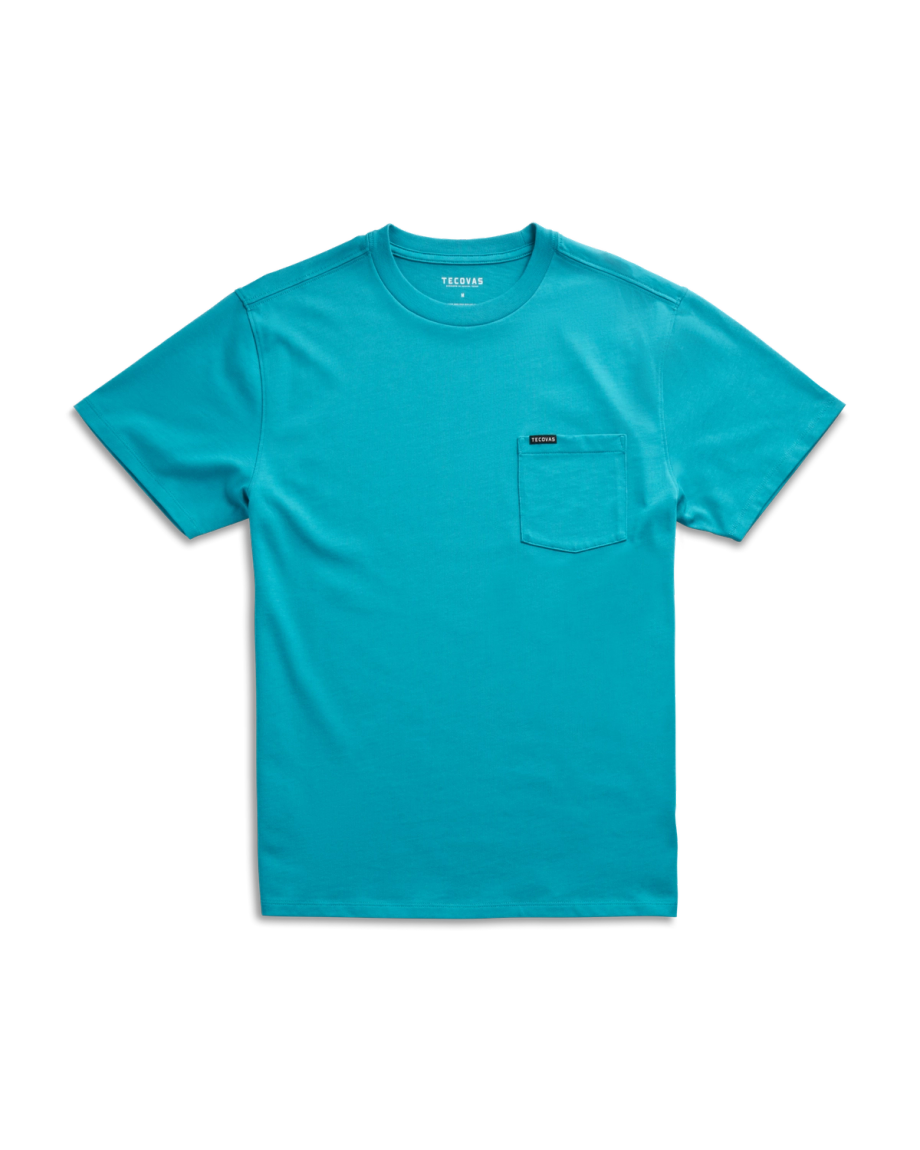 Closeup detail view of Men's Standard Issue Pocket Tee SS - Teal