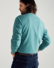 Back view of Men's Henley  LS - Hydro on model