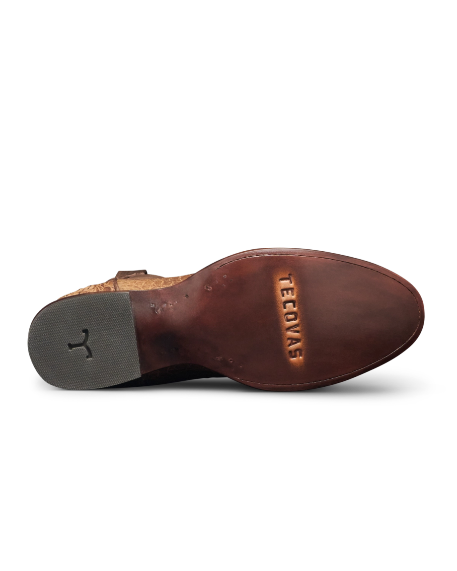 Sole view of The Dean - Toffee Caiman on plain background