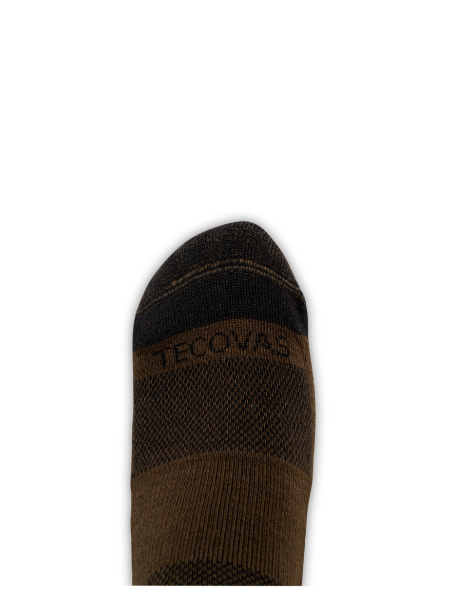 View of Mid-Calf Sock (3 Pack) - Tan / Dark Gray / Brown