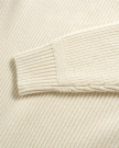 Closeup view of Men's Crew Neck Desert Sweater - Whisper White
