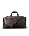 Front view of Bartlett Large Weekender Dark Chocolate - Dark Chocolate on plain background