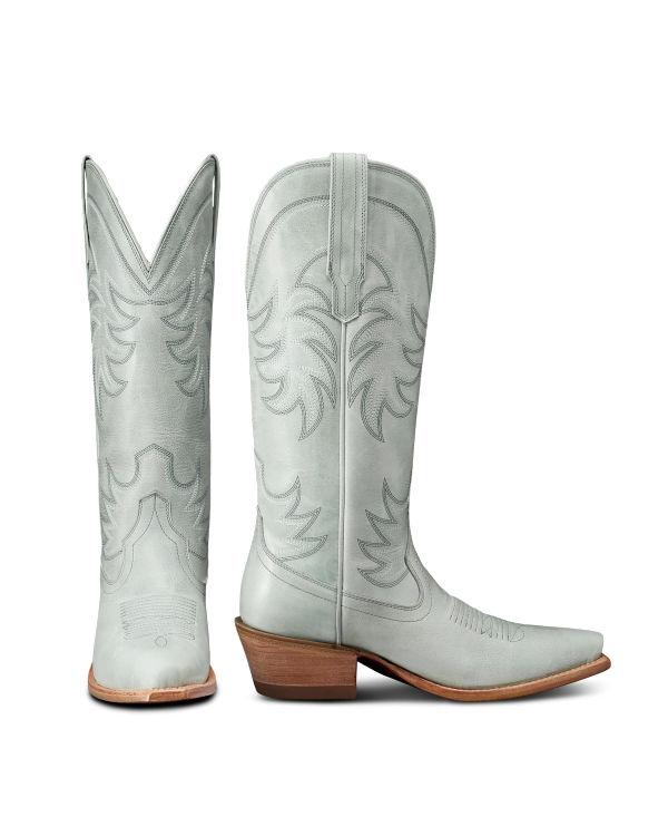 Pair view of The Annie Wide Calf - Slate Cowhide on plain background