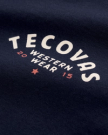 Closeup detail view of Men's Western Wear T-Shirt - Navy/Bone