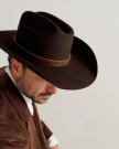 View of Cattleman Birthday X Hat - Dark Brown