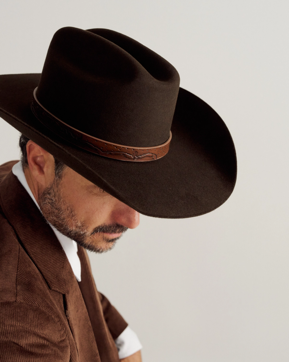 View of Cattleman Birthday X Hat - Dark Brown
