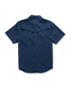 Closeup detail view of Men's Performance Western Pearl Snap SS - Classic Fit - Navy