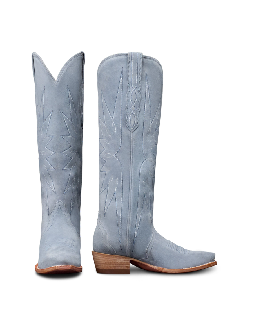 The Loretta in Chambray Suede - Women's Cowgirl Boot | Tecovas
