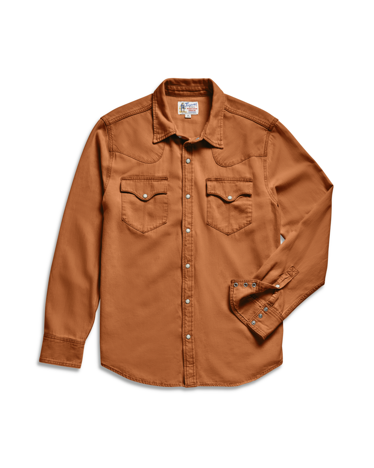Men's Red denim Pearl Snap Shirt - Long Sleeve | Tecovas