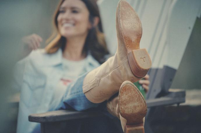 close up of Lauren's boots