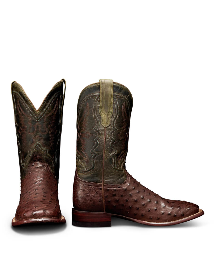 tobacco brown boots Mens Ankle Square Toe 11 / Tabacco The moto boots you will want to wear absolutely everywhere Cameron Full Quill Ostrich Classic